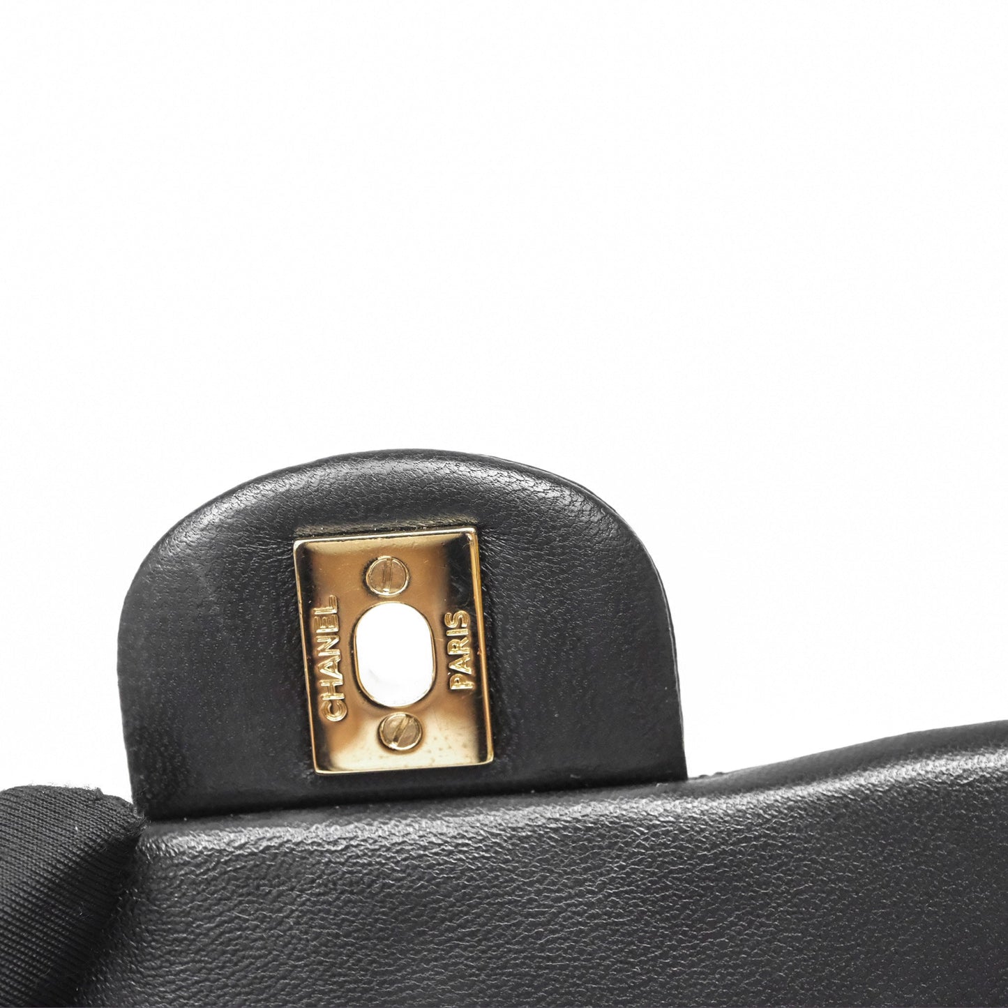 Chanel Mini Square Black Lambskin Gold Hardware