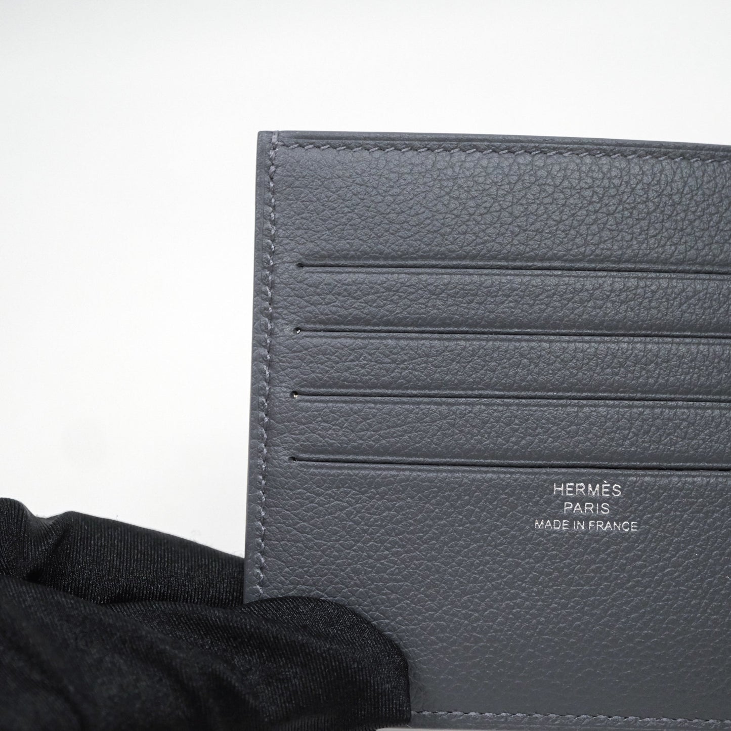 Hermes Portefeuille Citizen Twill Wallet Veau Evercolor Ard/ Beig-Noir