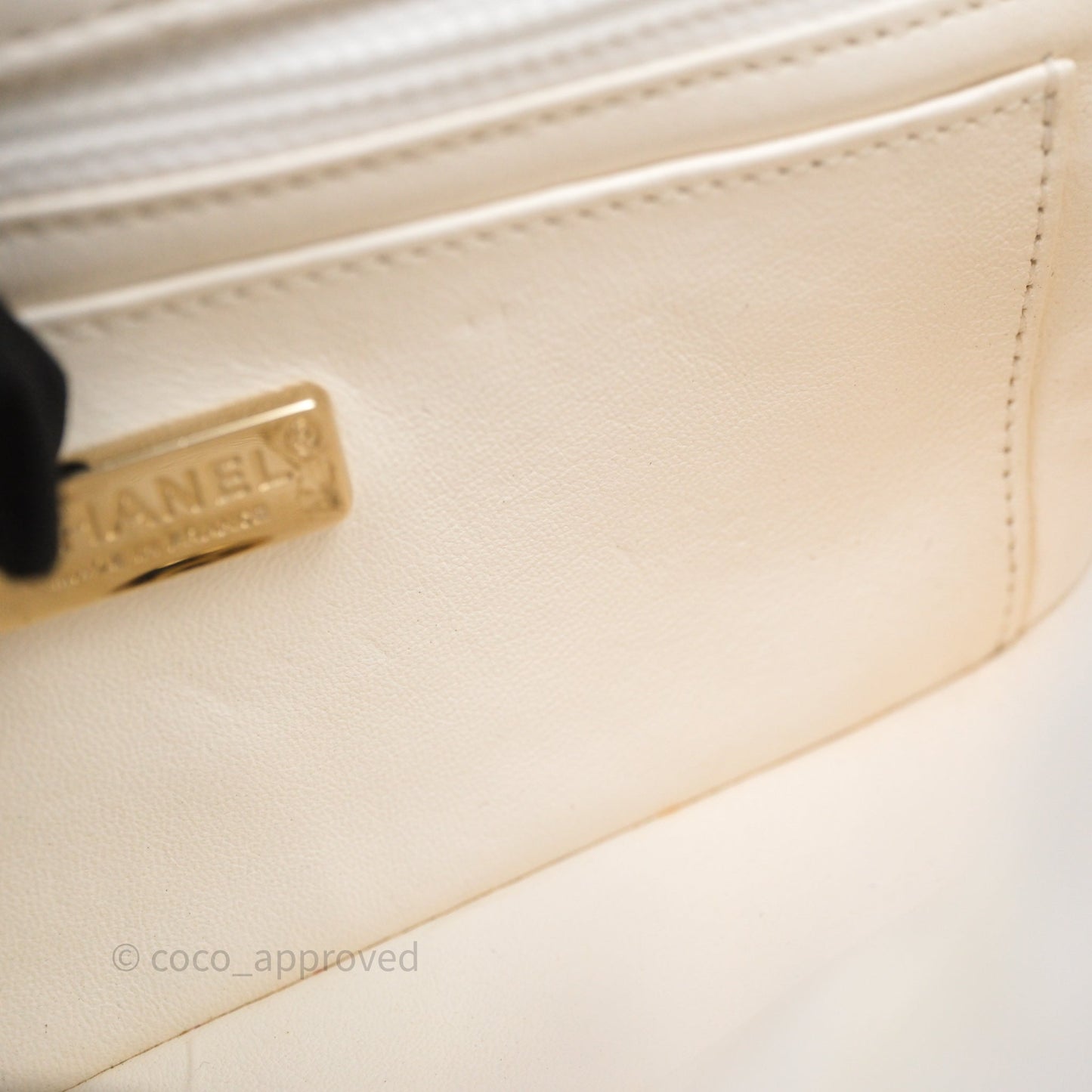 Chanel Quilted Fur Flap Bag White Gold Hardware