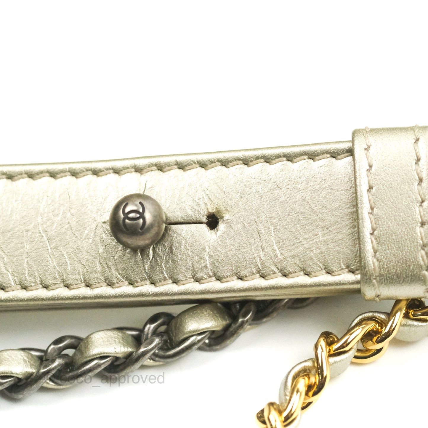 Chanel Quilted Small Gabrielle Hobo Metallic Pale Gold Aged Calfskin