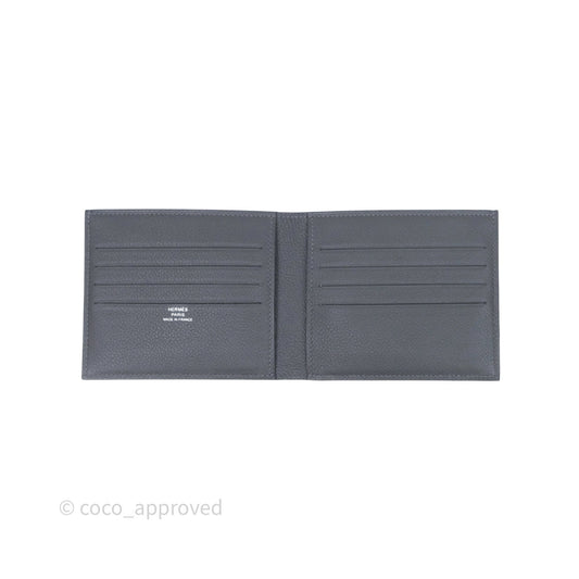 Hermes Portefeuille Citizen Twill Wallet Veau Evercolor Ard/ Beig-Noir