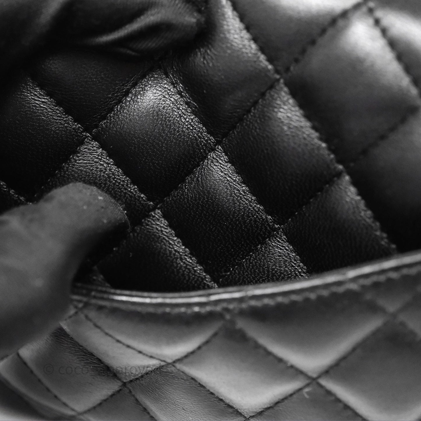 Chanel Mini Square Black Lambskin Gold Hardware