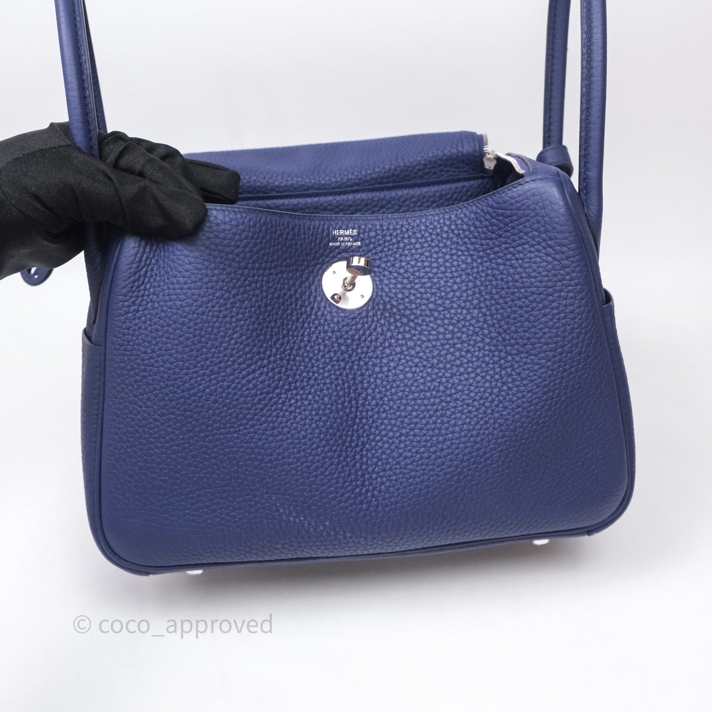 Hermès Lindy 26 Clemence Bleu Encre M3 Palladium Hardware