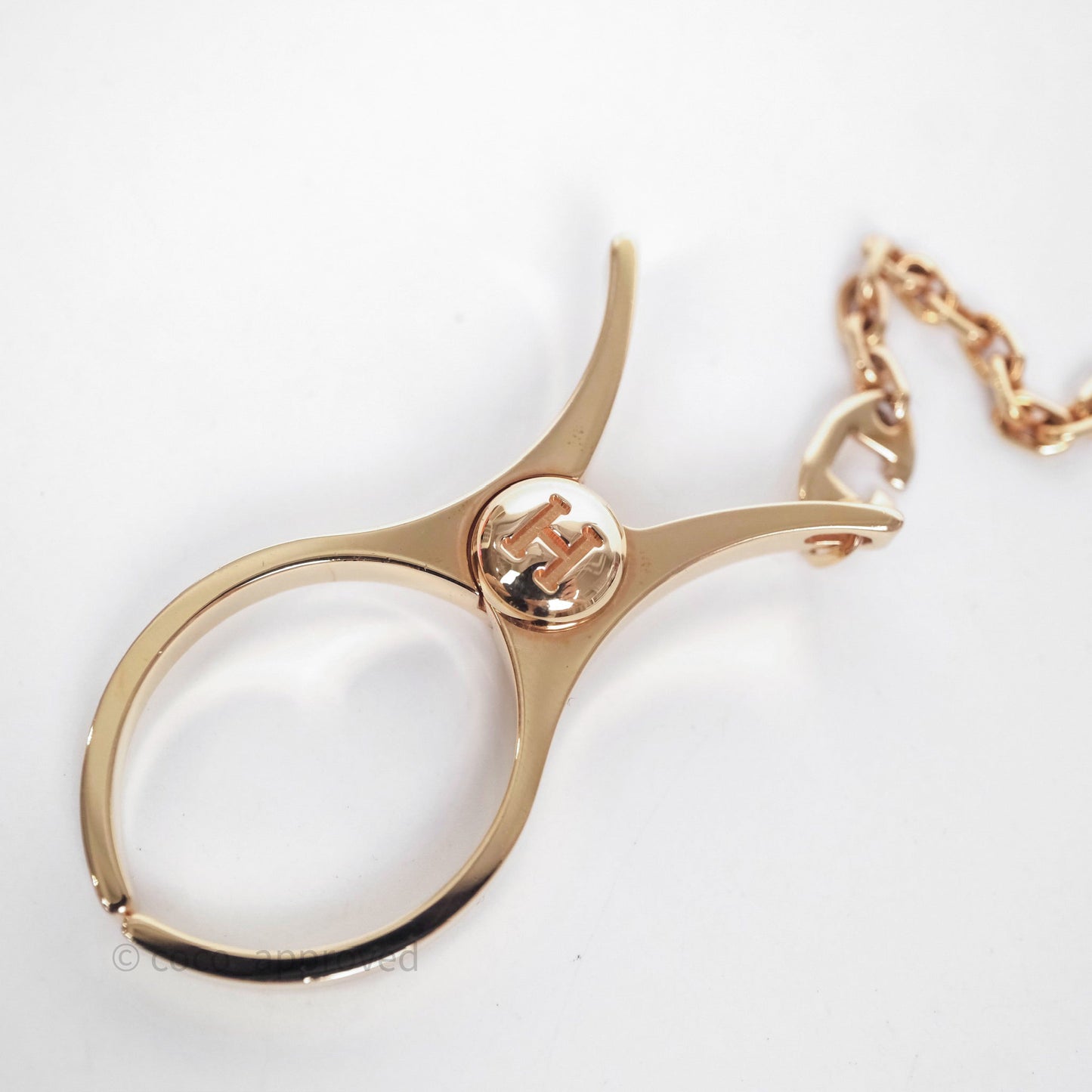 Hermès Filou Glove Clip in Rose Gold Hardware