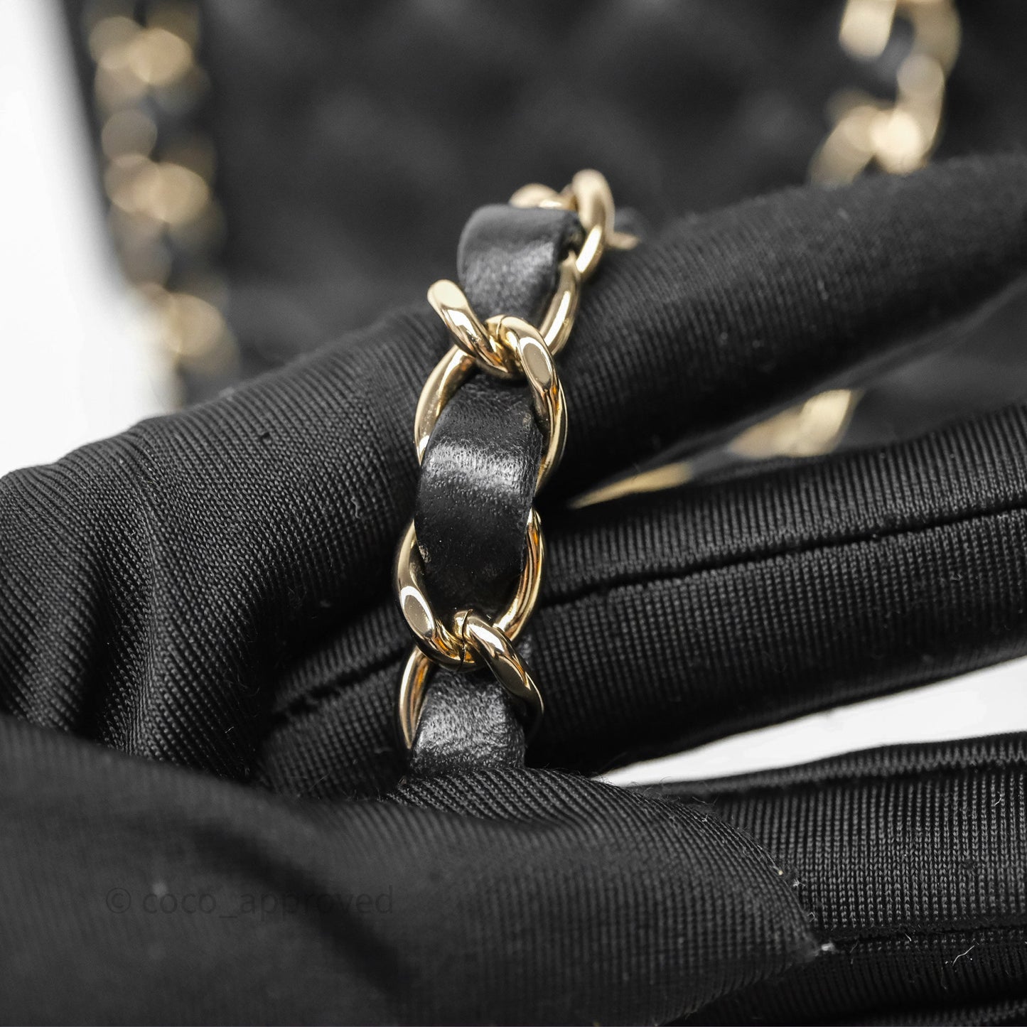 Chanel Mini Square Black Lambskin Gold Hardware