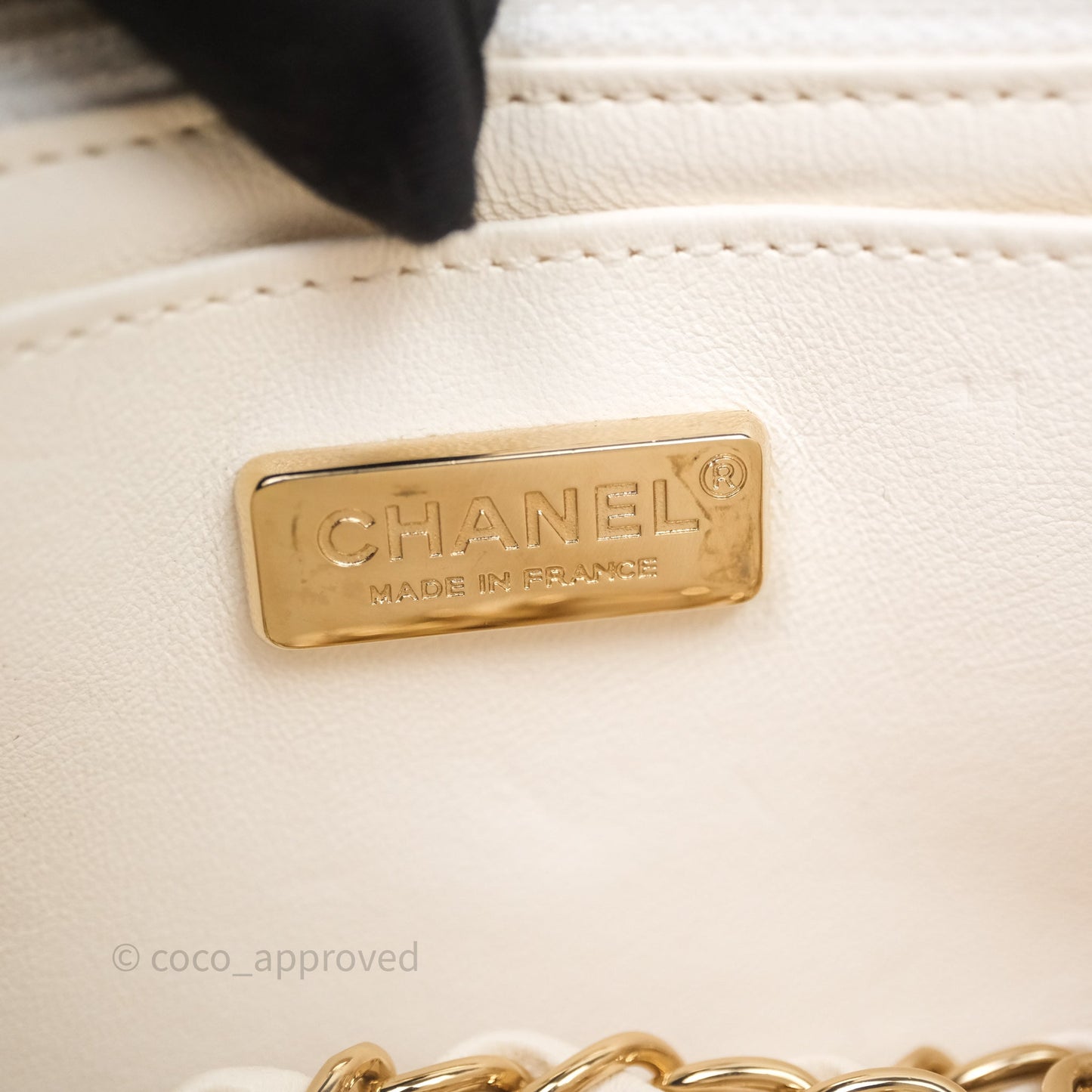 Chanel Quilted Fur Flap Bag White Gold Hardware