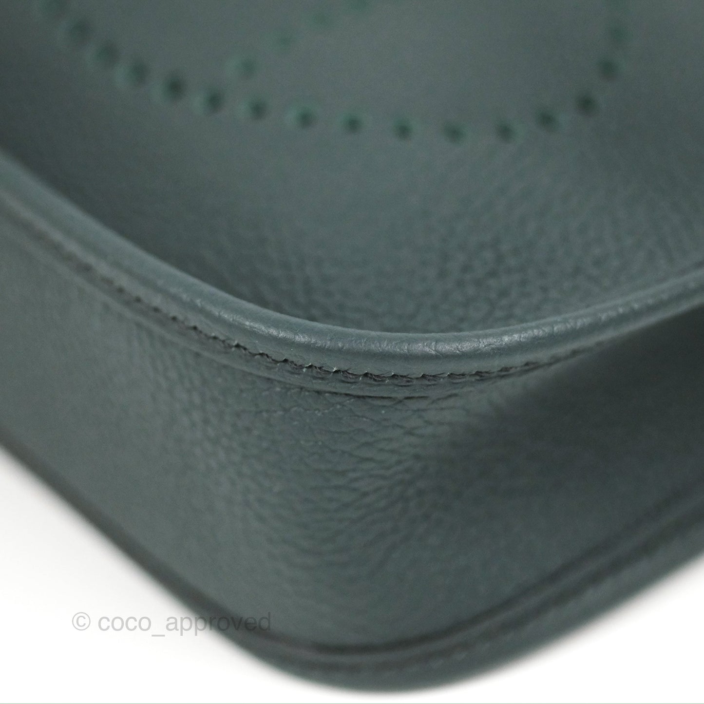 Hermès Mini Evelyne 16 Vert Rousseau Clemence Gold Hardware