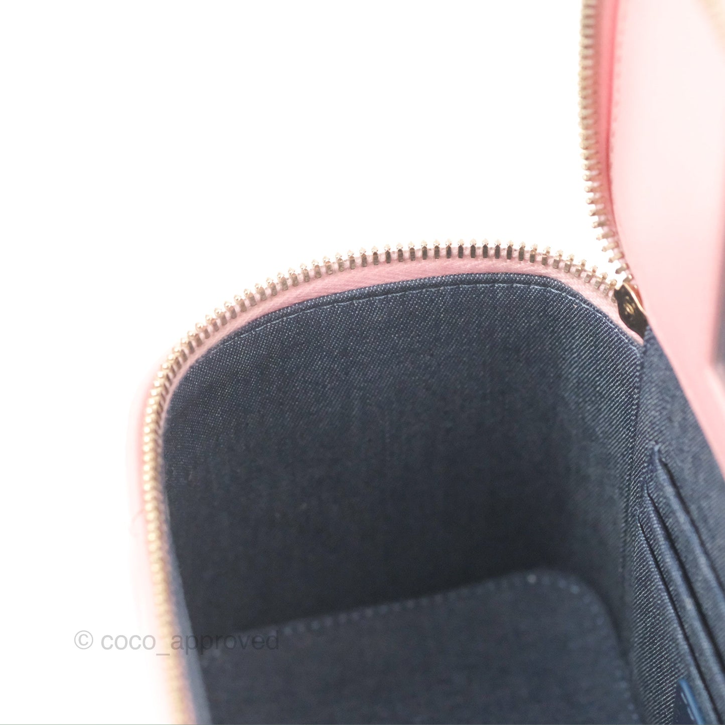 Chanel Resin Elegant Chain Vanity Case Pink Lambskin Gold Hardware