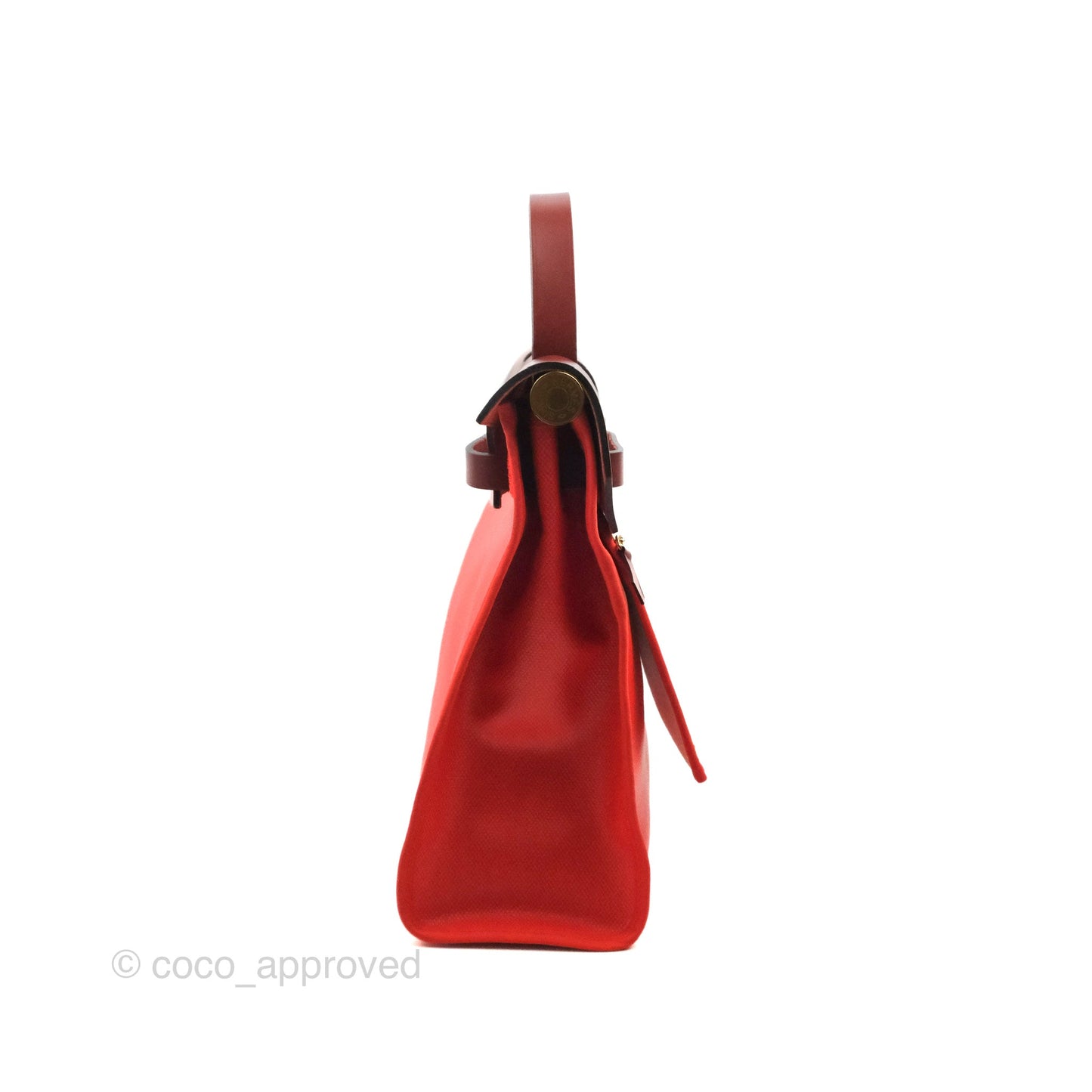 Hermès Herbag Zip 31 Toile H Berline Orange Meca/Rouge H Gold Hardware