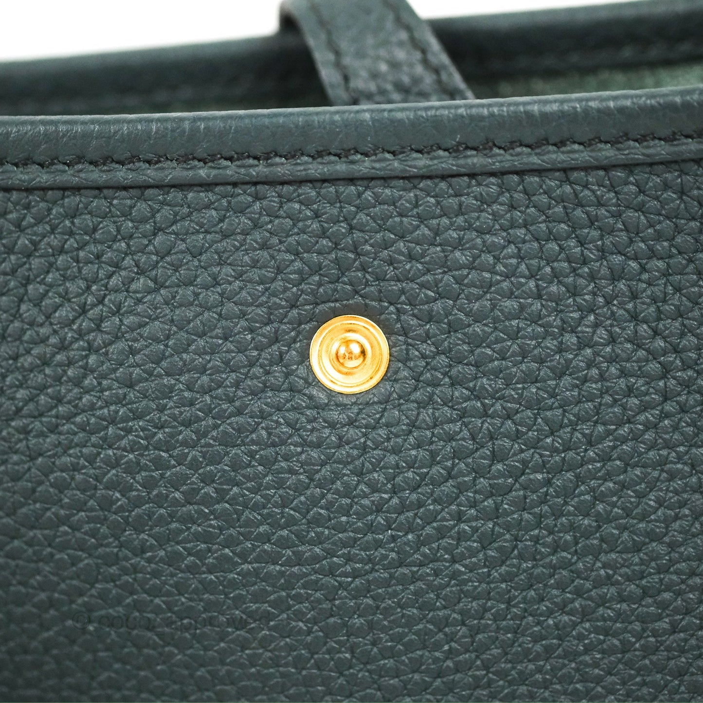 Hermès Mini Evelyne 16 Vert Rousseau Clemence Gold Hardware