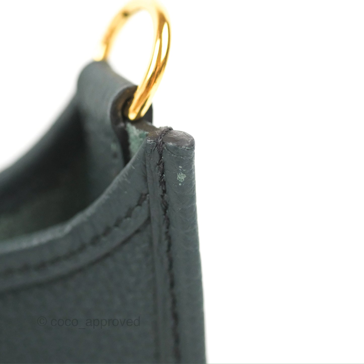 Hermès Mini Evelyne 16 Vert Rousseau Clemence Gold Hardware