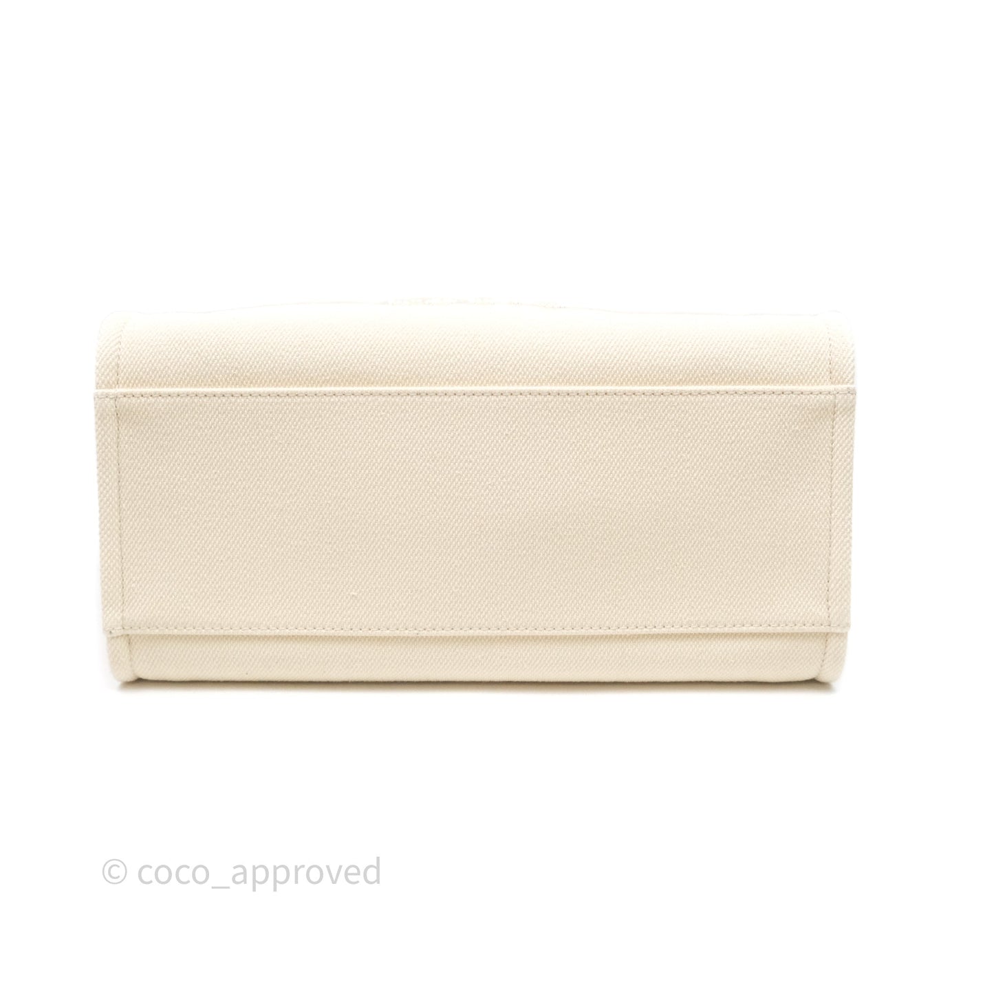 Chanel Large Deauville Light Beige Canvas Imitation Pearl