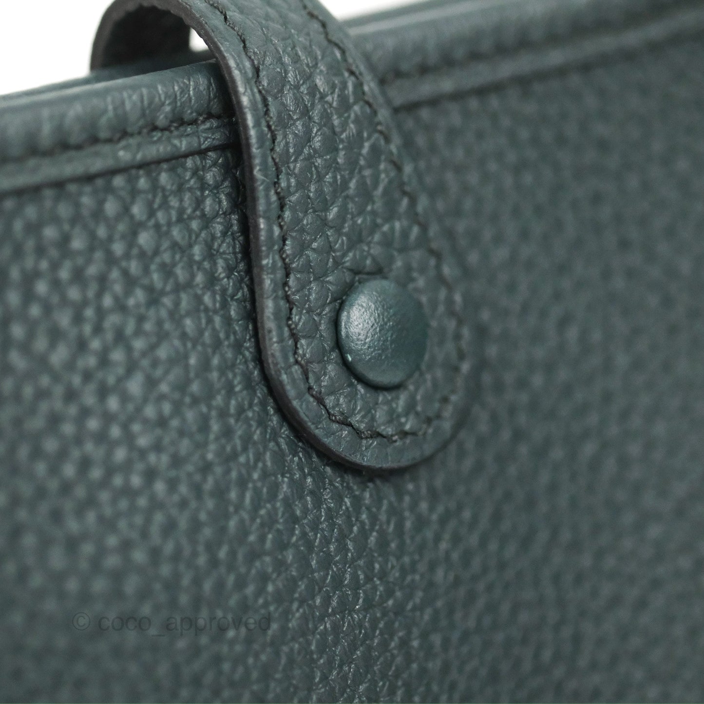 Hermès Mini Evelyne 16 Vert Rousseau Clemence Gold Hardware