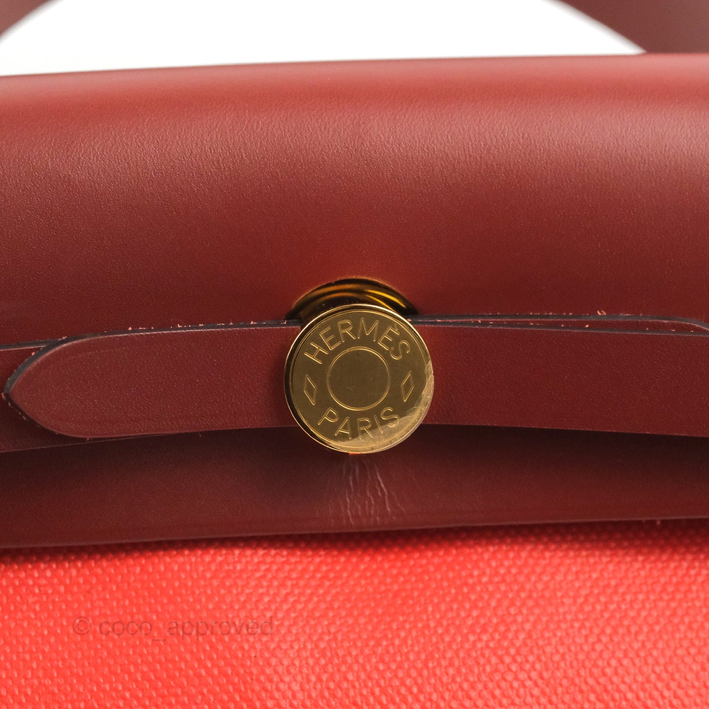 Hermès Herbag Zip 31 Toile H Berline Orange Meca/Rouge H Gold Hardware