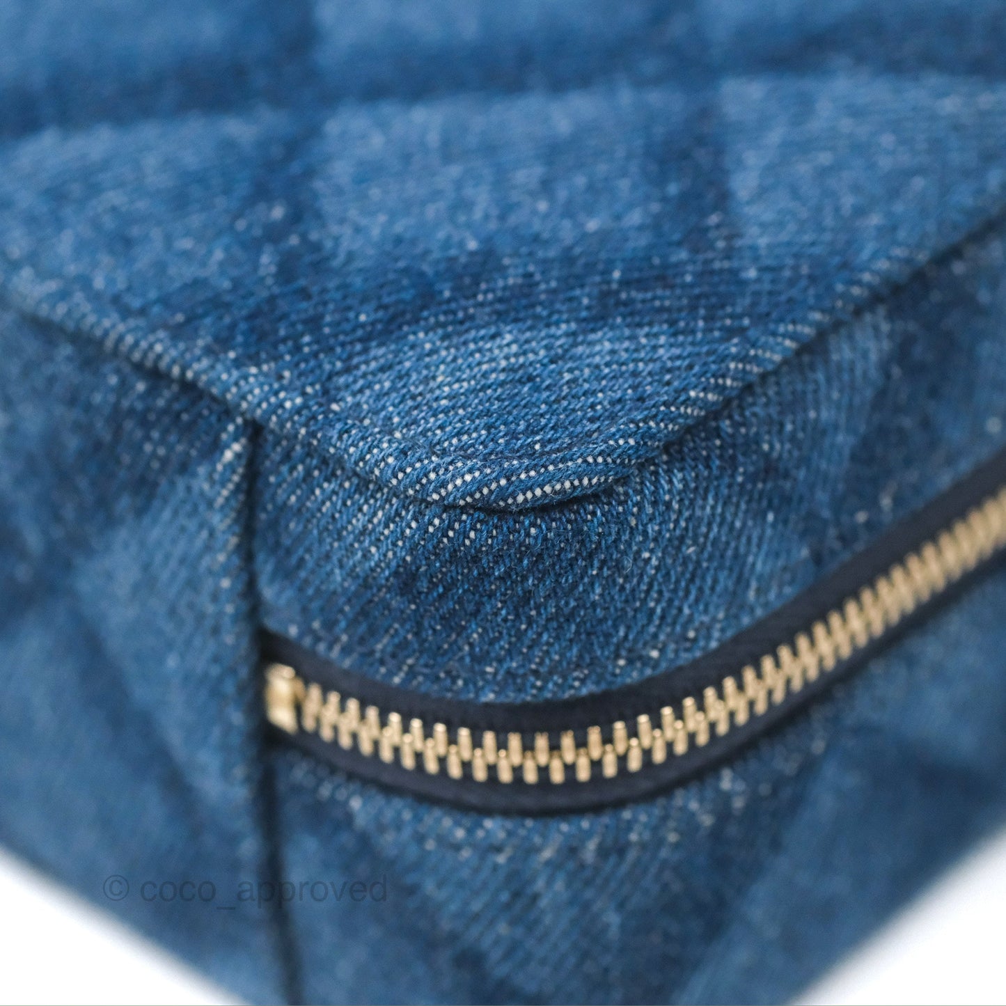 Chanel Quilted Camera Bag Denim Gold Hardware