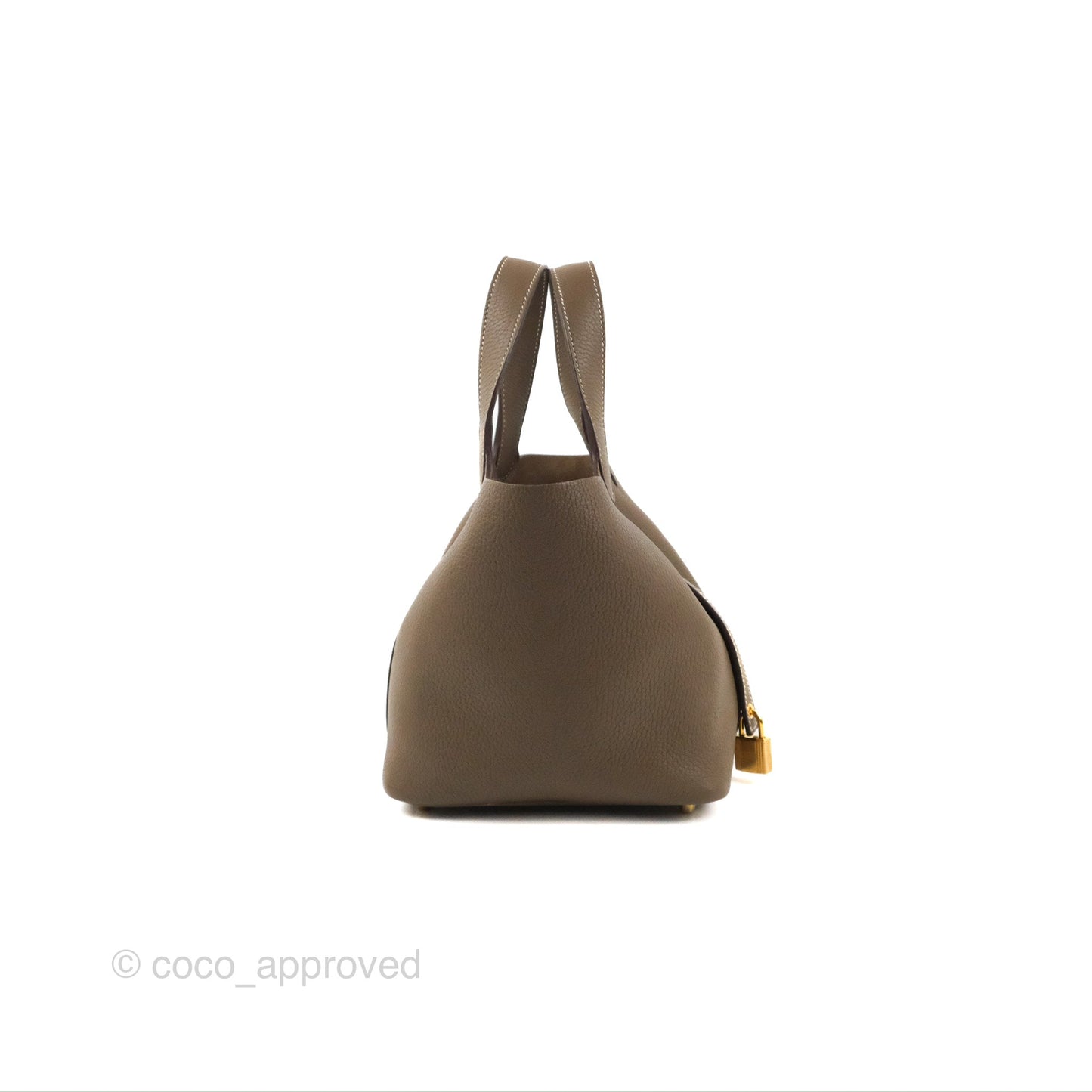 Hermès Picotin Lock 18 Etoupe Clemence Gold Hardware