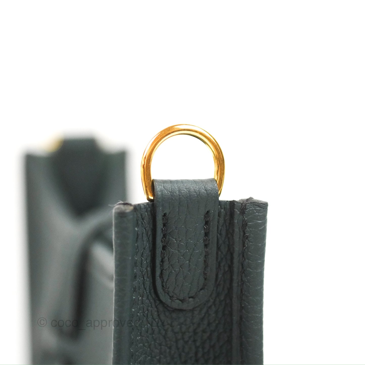 Hermès Mini Evelyne 16 Vert Rousseau Clemence Gold Hardware