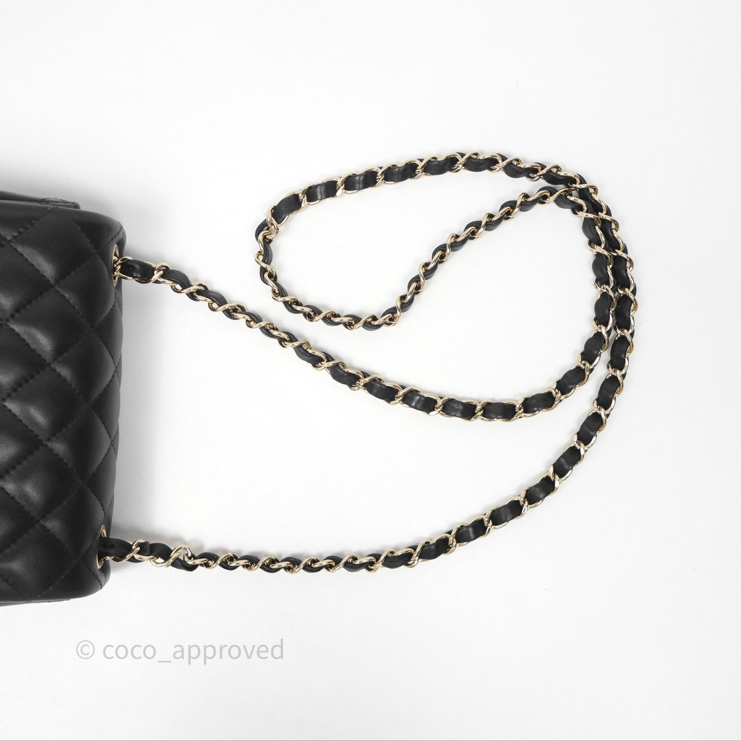 Chanel Mini Square Black Lambskin Gold Hardware