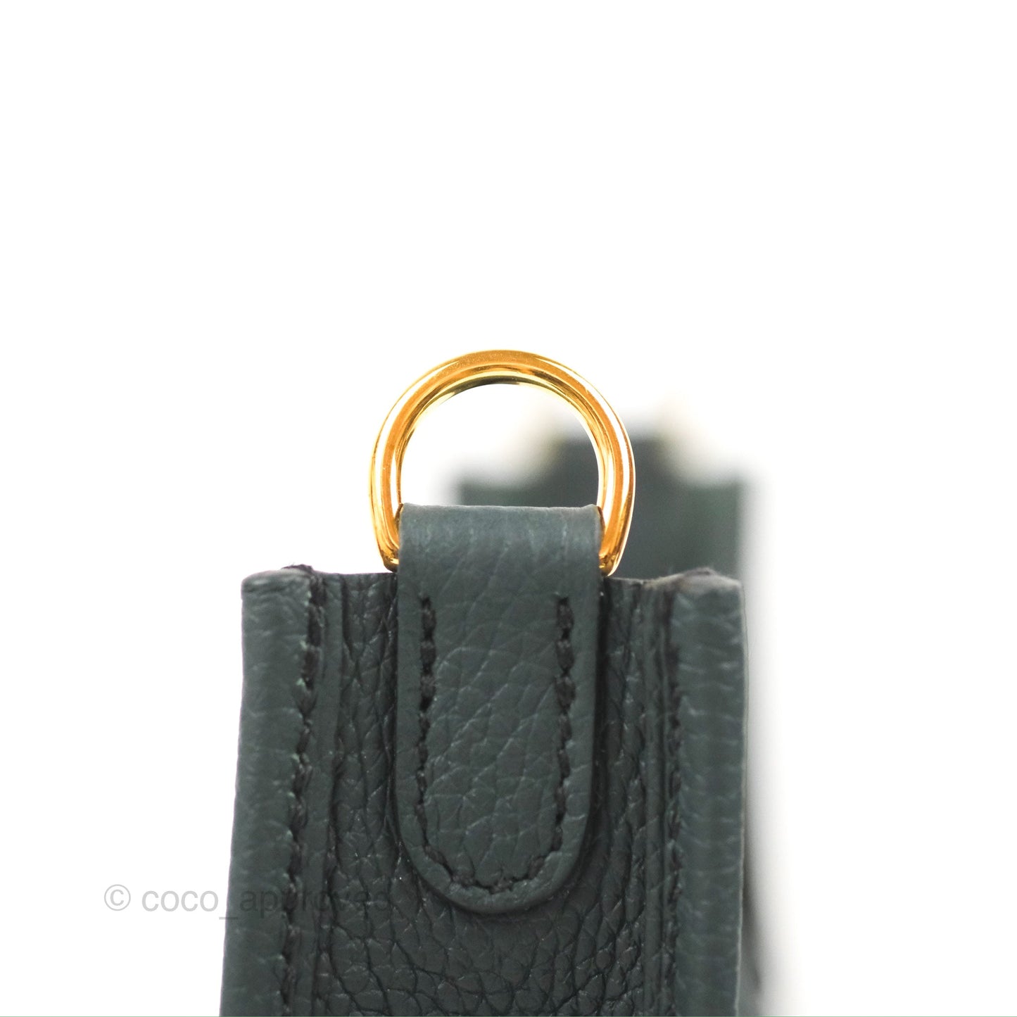 Hermès Mini Evelyne 16 Vert Rousseau Clemence Gold Hardware