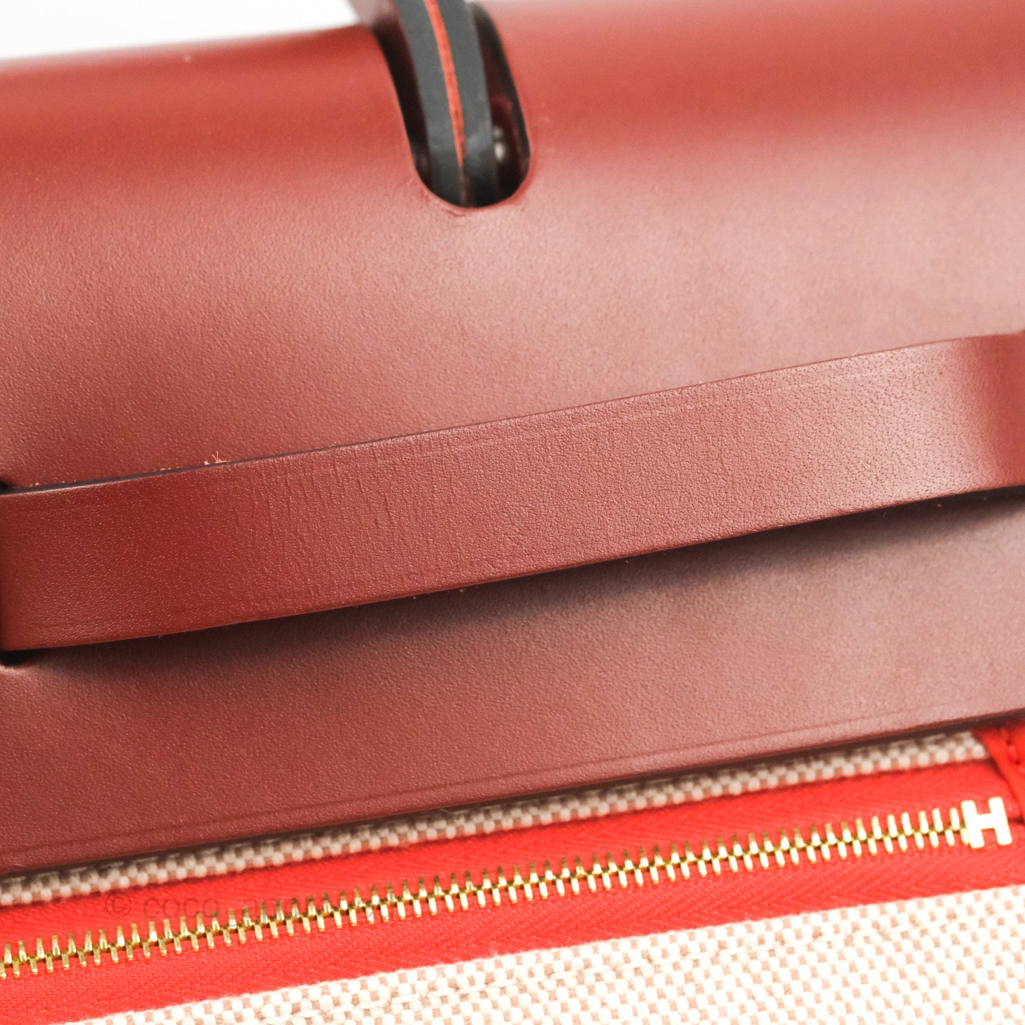 Hermès Herbag Zip 31 Toile H Berline Orange Meca/Rouge H Gold Hardware