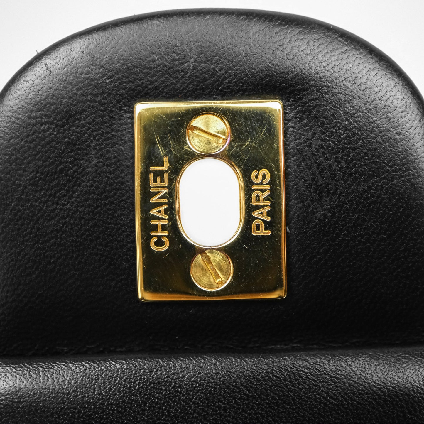 Chanel Vintage Lambskin Small Double Flap Bag Black Gold Hardware