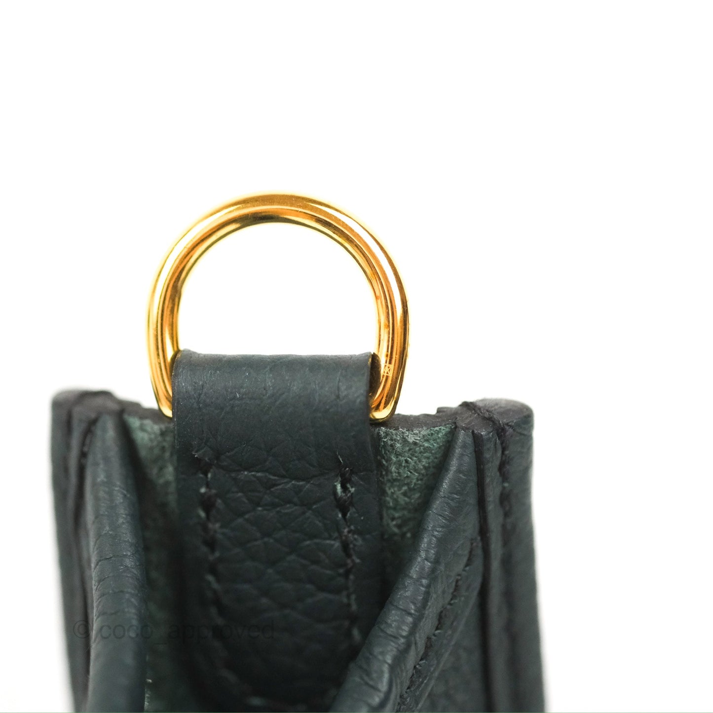 Hermès Mini Evelyne 16 Vert Rousseau Clemence Gold Hardware