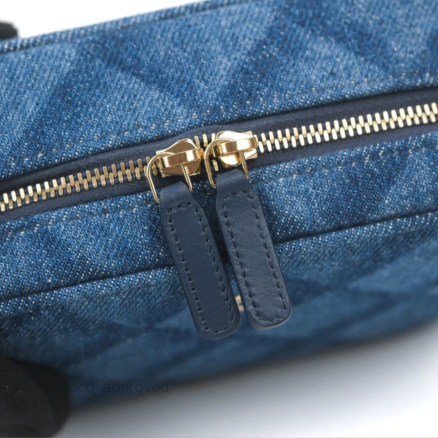 Chanel Quilted Camera Bag Denim Gold Hardware