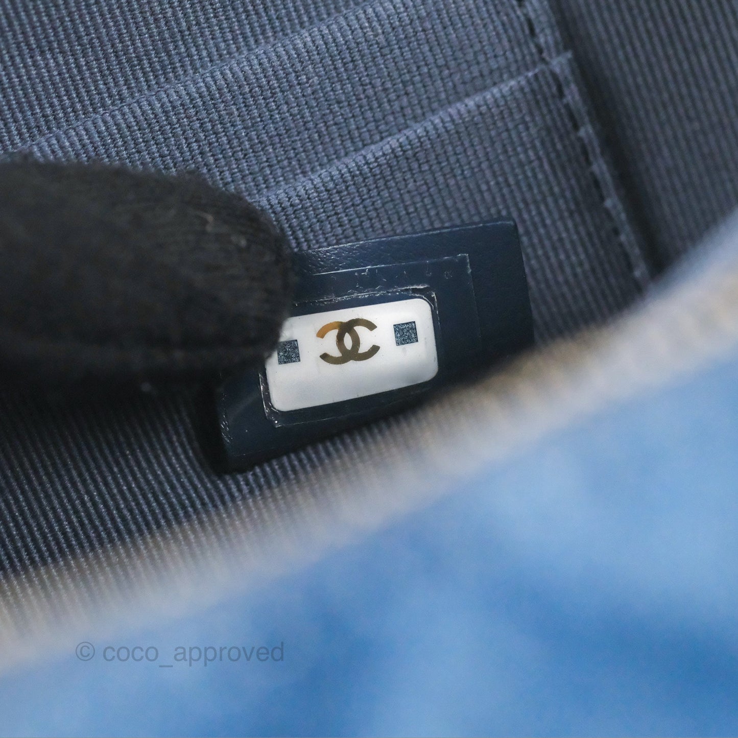 Chanel Quilted Camera Bag Denim Gold Hardware