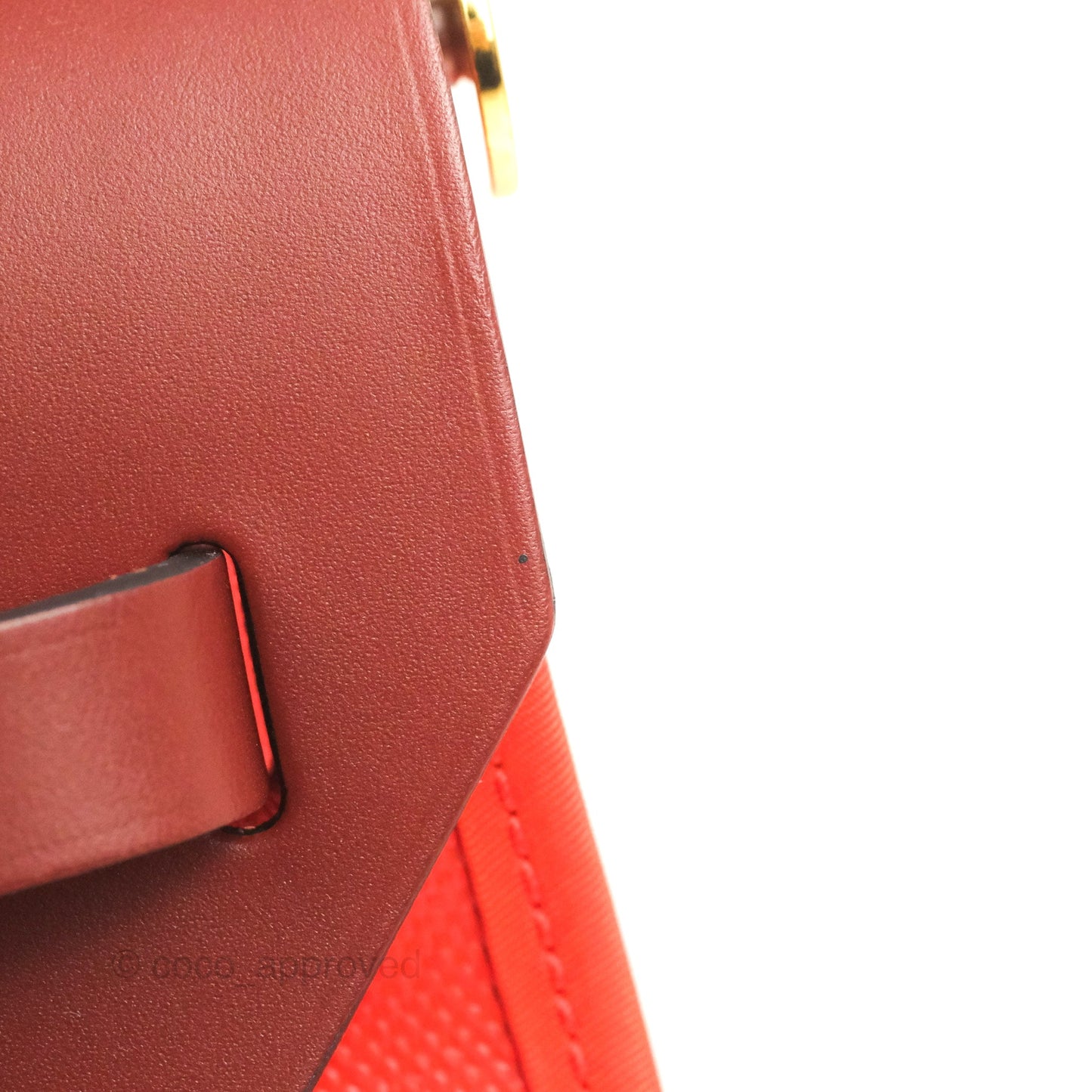 Hermès Herbag Zip 31 Toile H Berline Orange Meca/Rouge H Gold Hardware