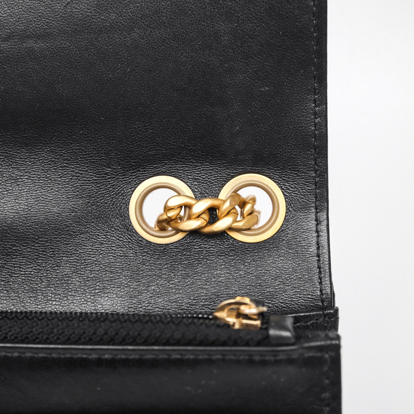 Chanel All Slide Wallet on Chain WOC Adjustable Chain Quilted Black Lambskin