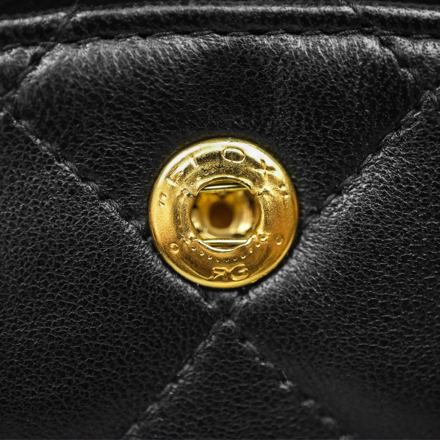 Chanel Vintage Lambskin Small Double Flap Bag Black Gold Hardware