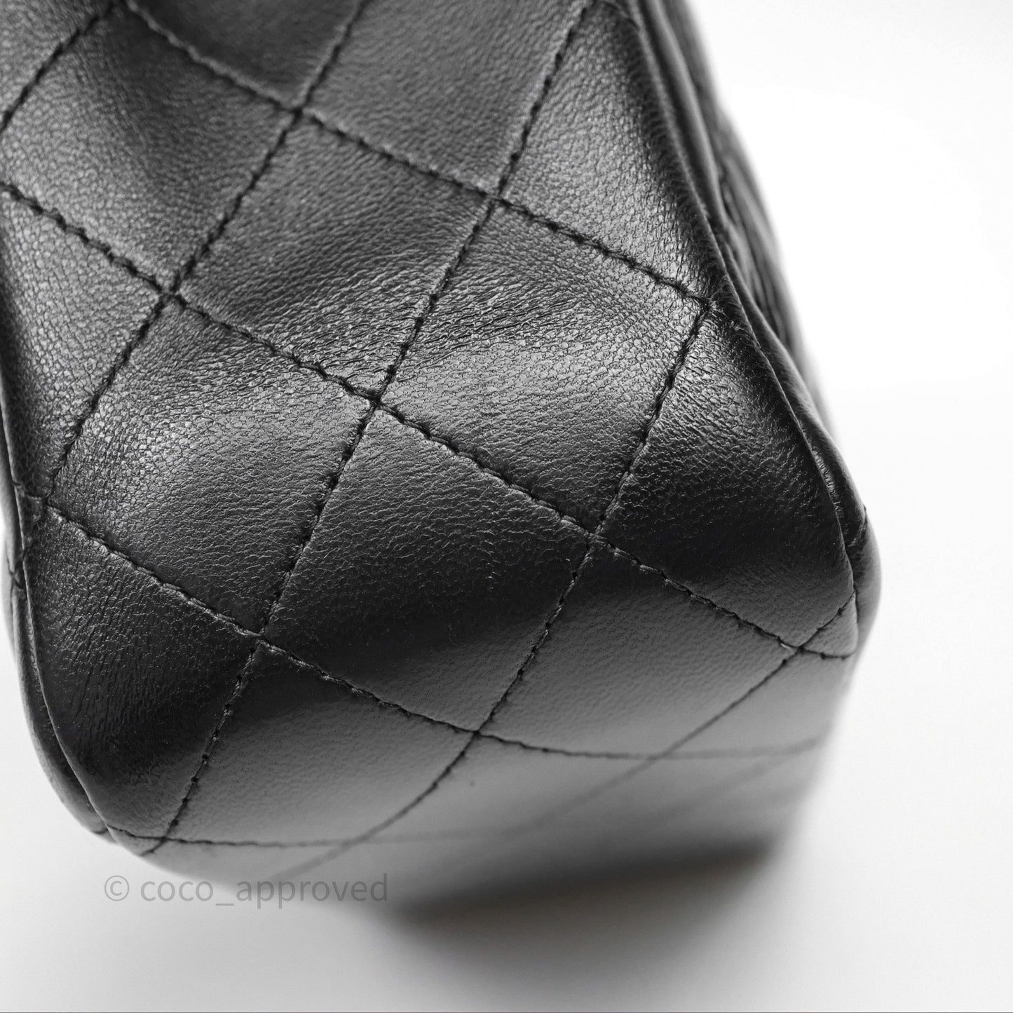 Chanel Mini Square Black Lambskin Gold Hardware