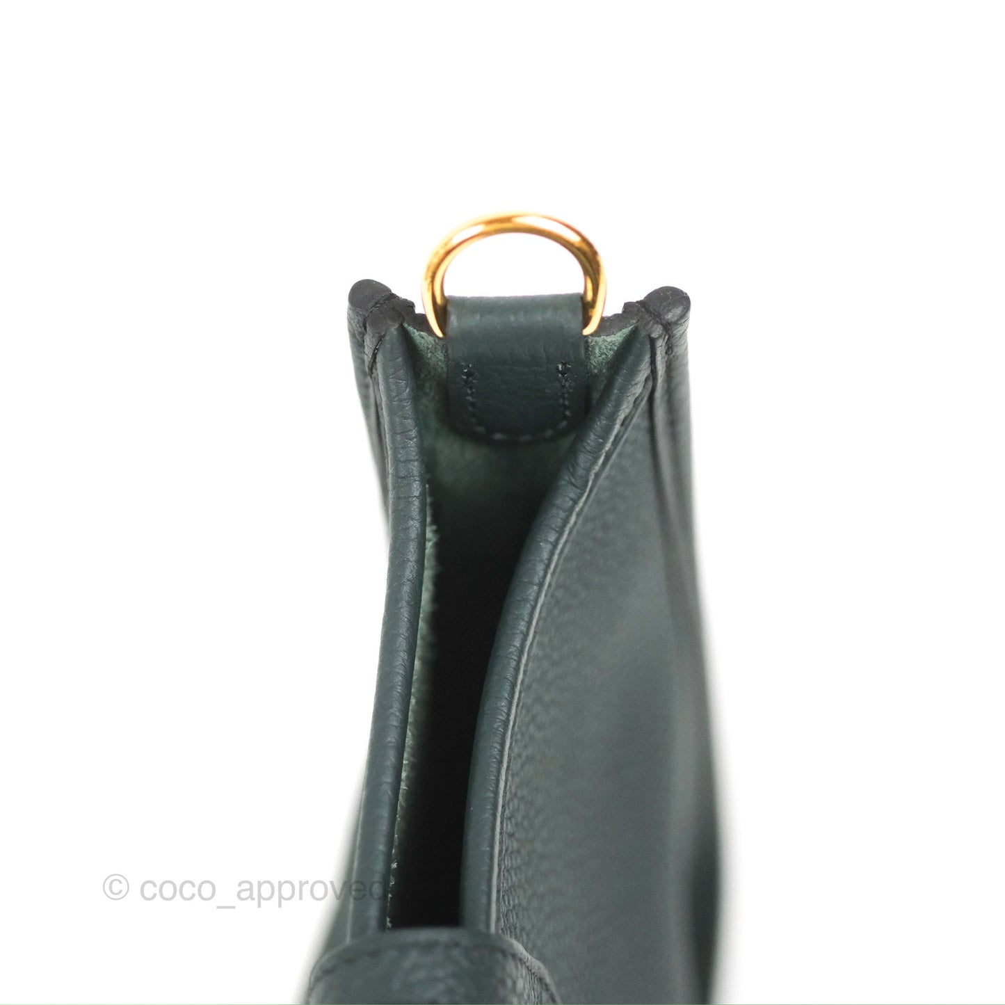 Hermès Mini Evelyne 16 Vert Rousseau Clemence Gold Hardware
