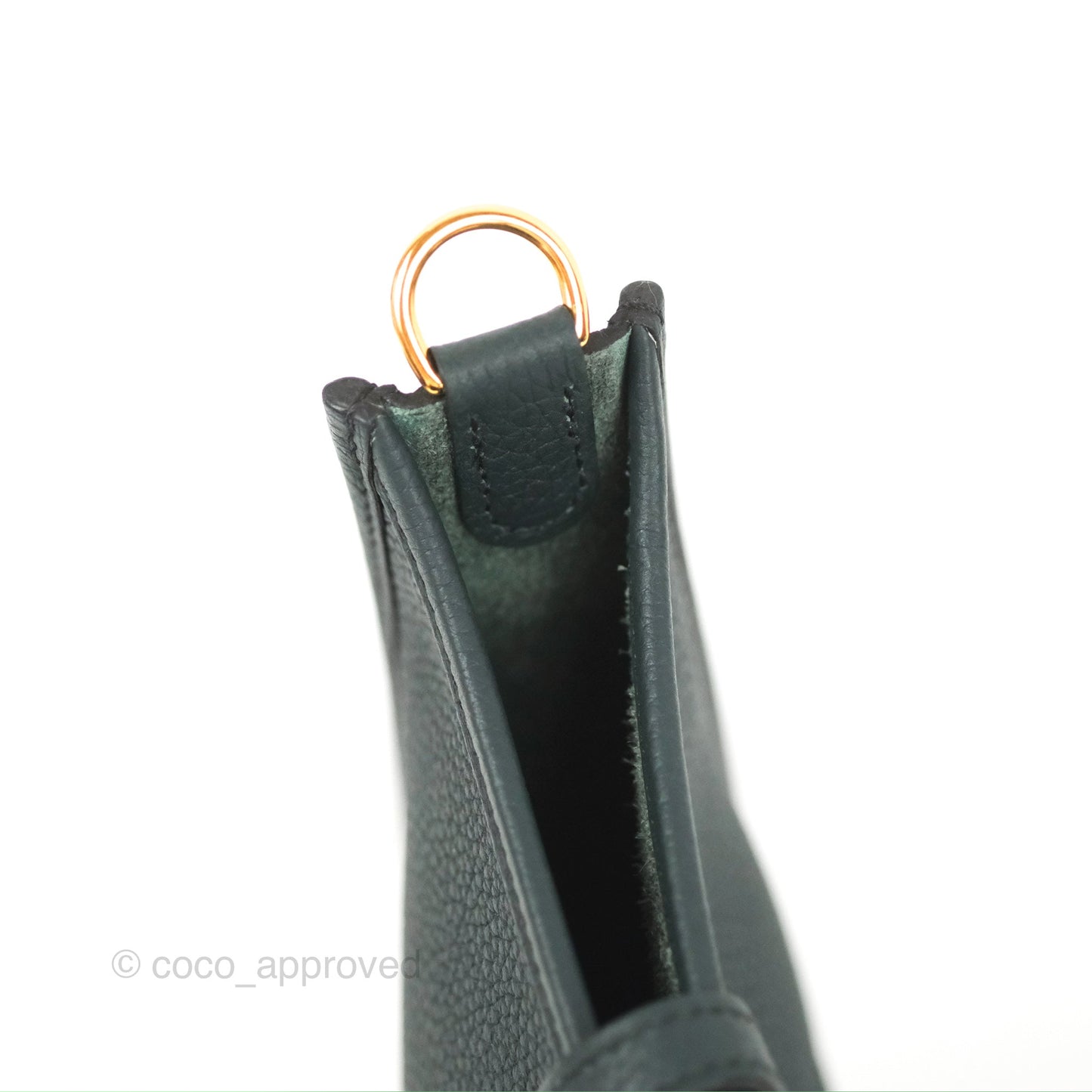 Hermès Mini Evelyne 16 Vert Rousseau Clemence Gold Hardware
