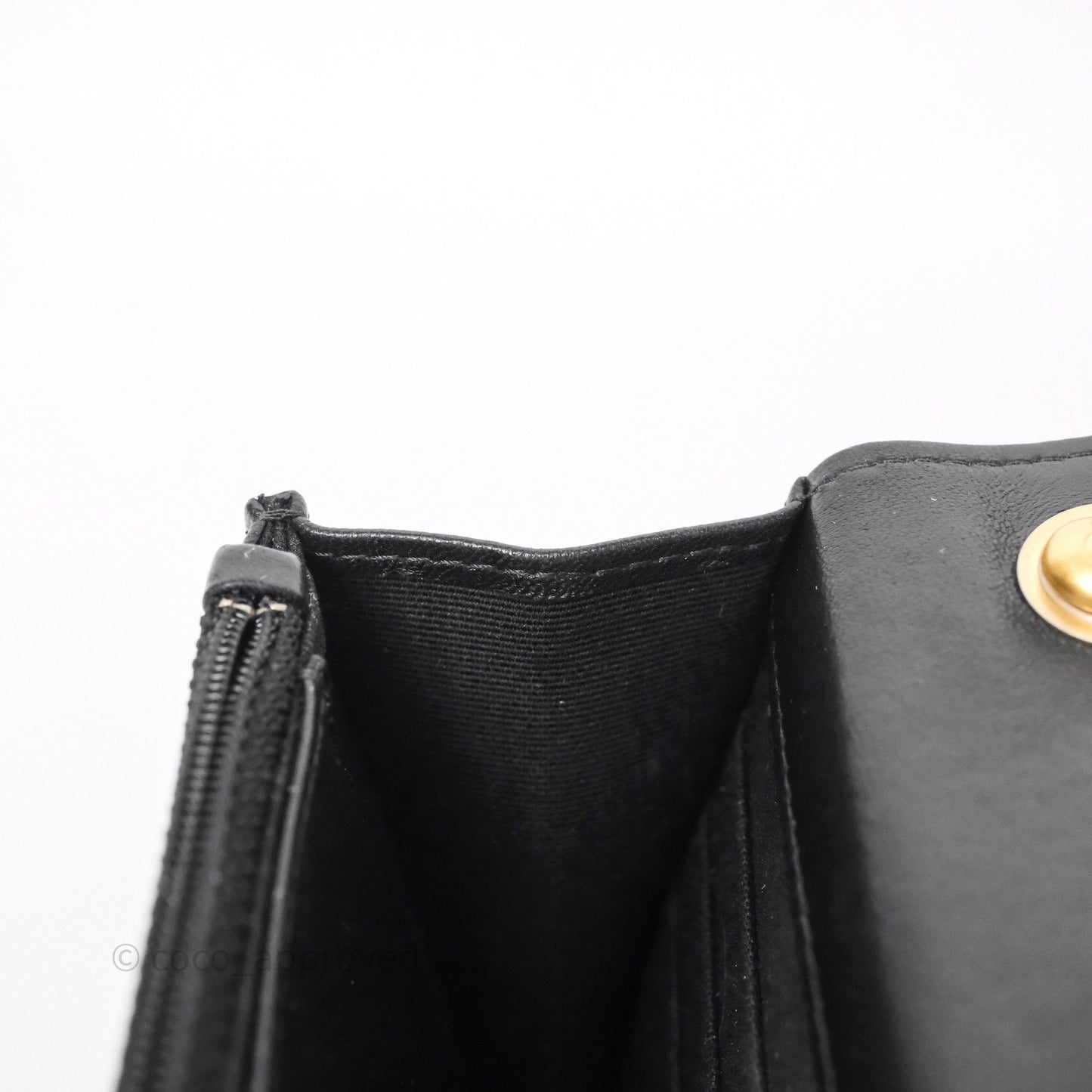 Chanel All Slide Wallet on Chain WOC Adjustable Chain Quilted Black Lambskin