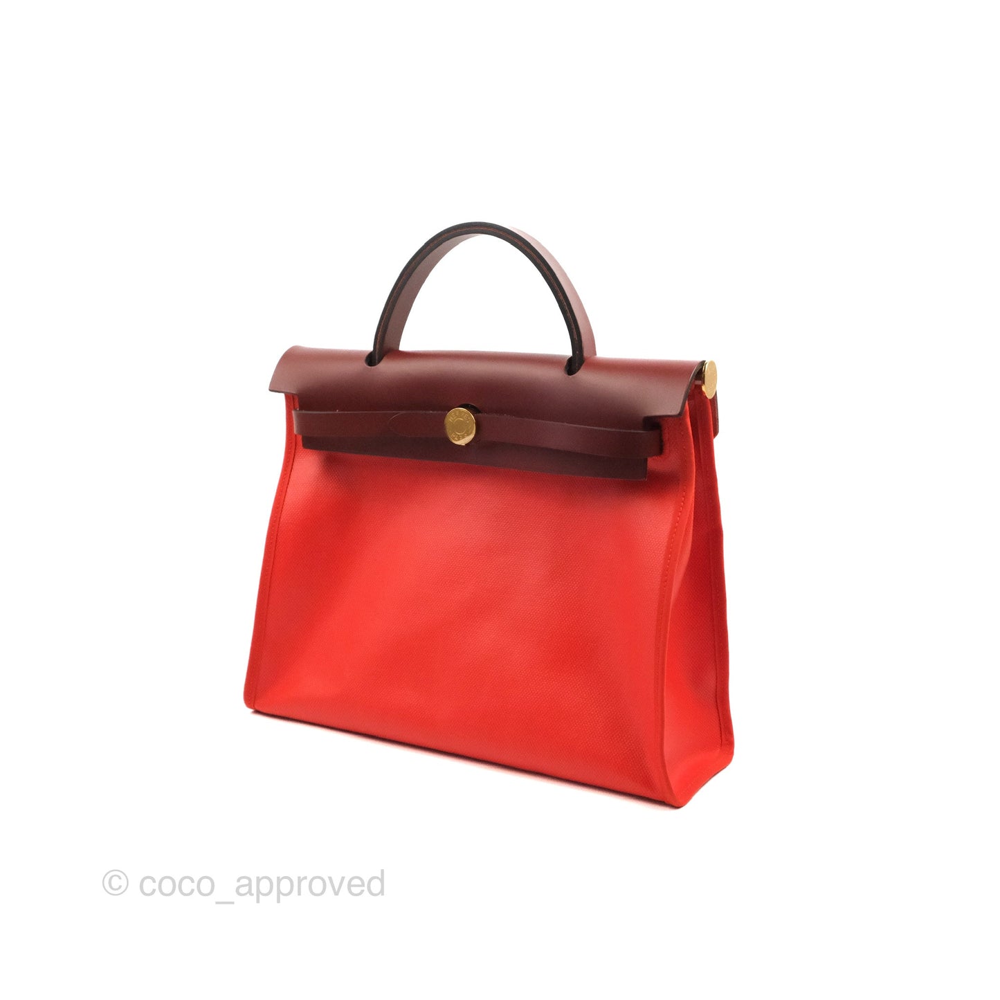 Hermès Herbag Zip 31 Toile H Berline Orange Meca/Rouge H Gold Hardware