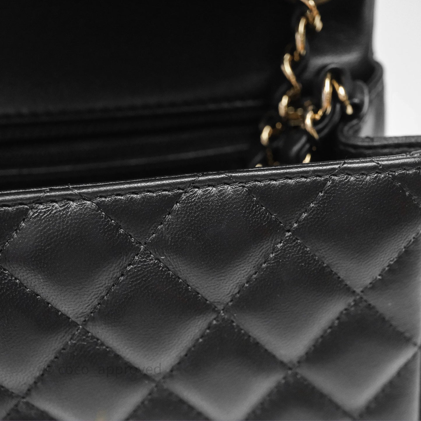 Chanel Mini Square Black Lambskin Gold Hardware