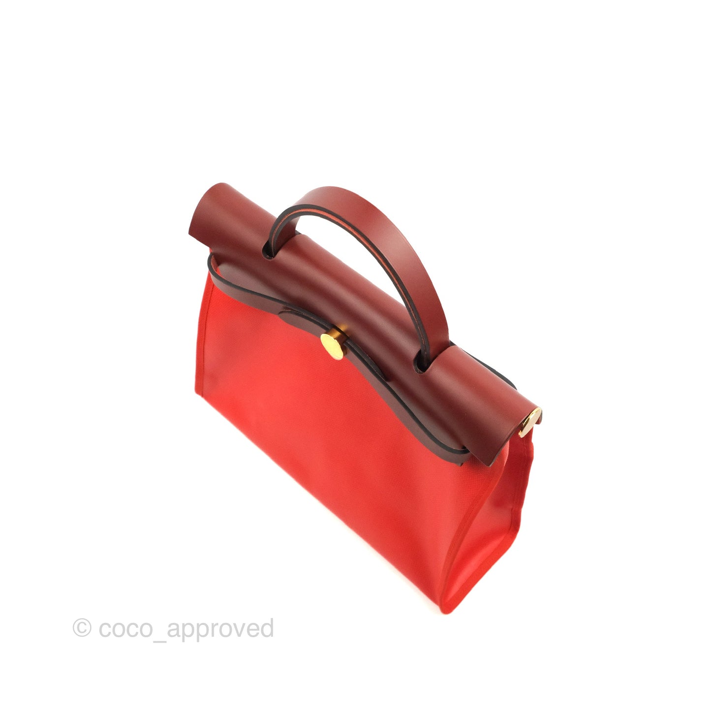 Hermès Herbag Zip 31 Toile H Berline Orange Meca/Rouge H Gold Hardware