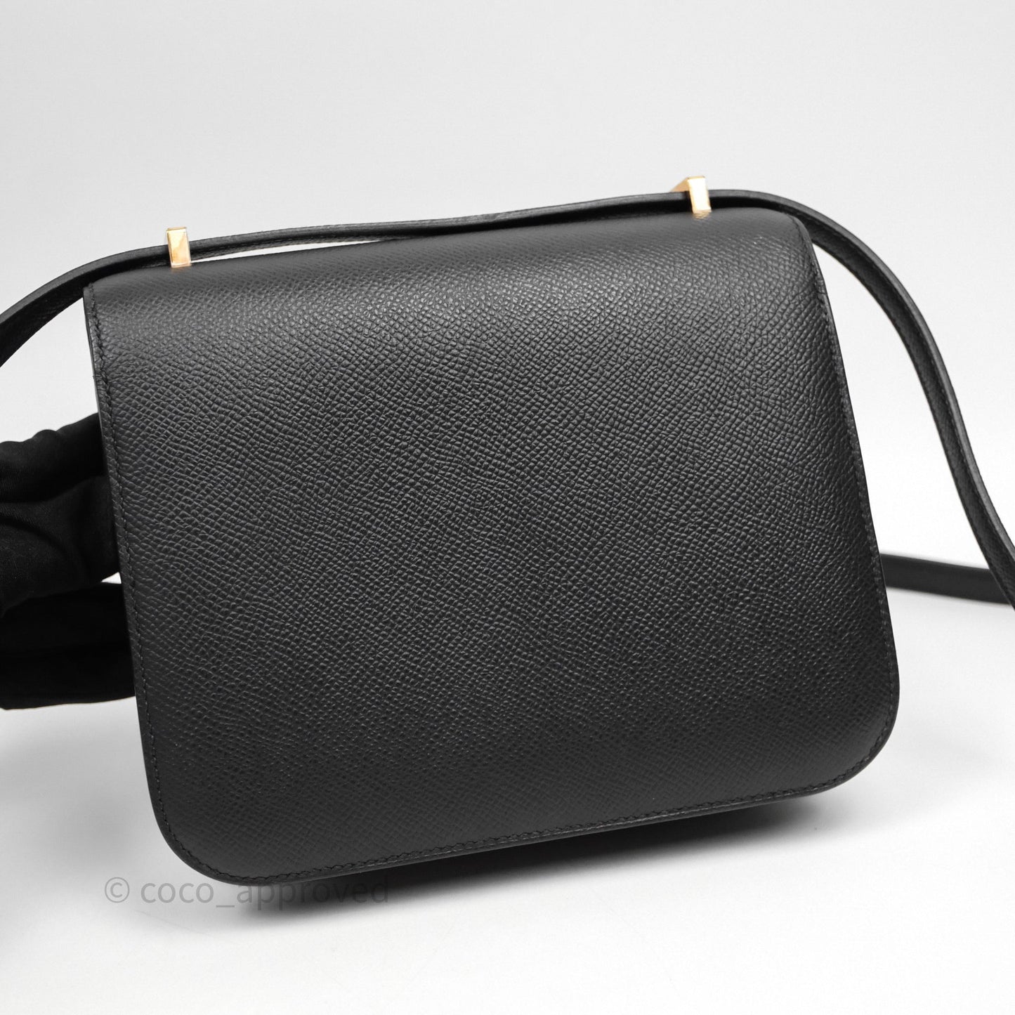 Hermès Constance Mini 18cm Black Epsom Gold Hardware