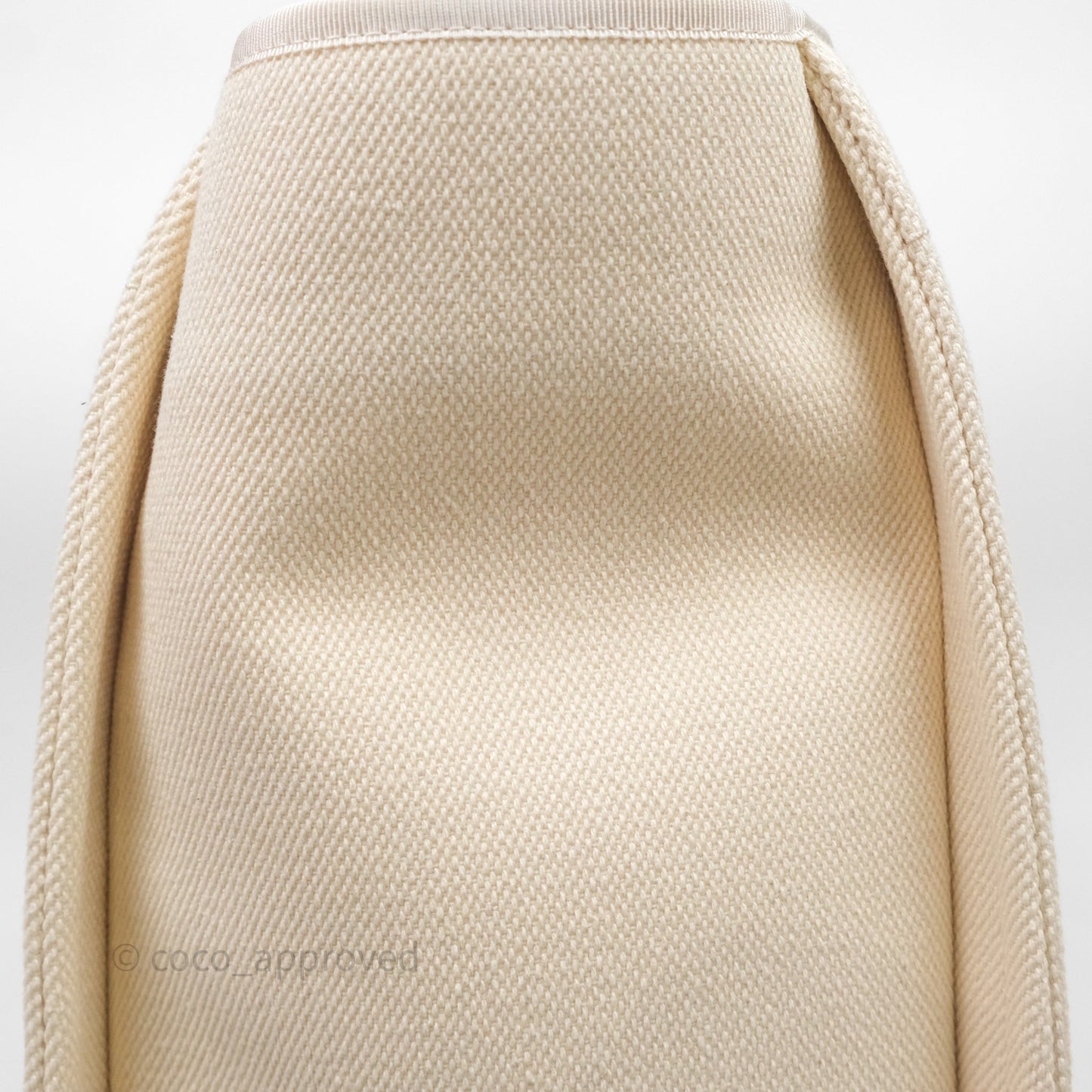 Chanel Large Deauville Light Beige Canvas Imitation Pearl