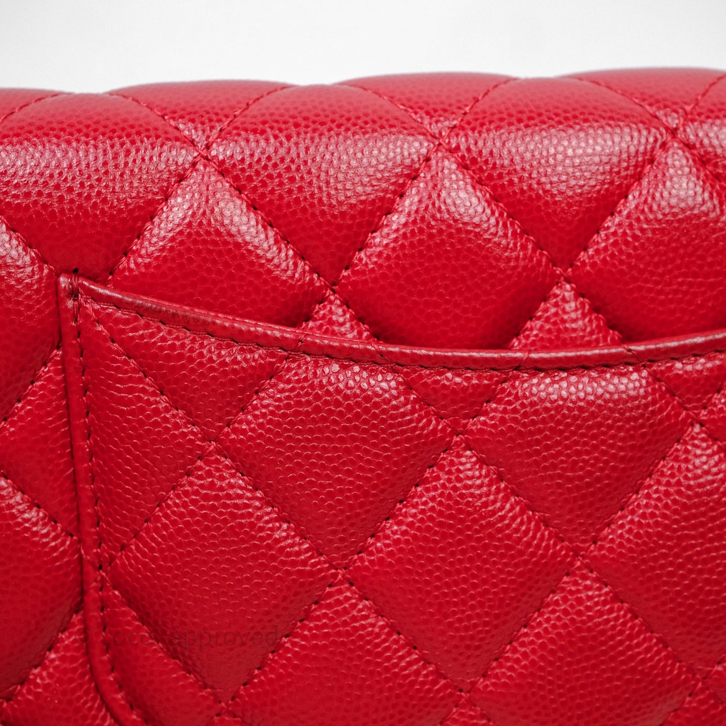 Chanel Quilted Classic Wallet on Chain WOC Red Caviar Gold Hardware