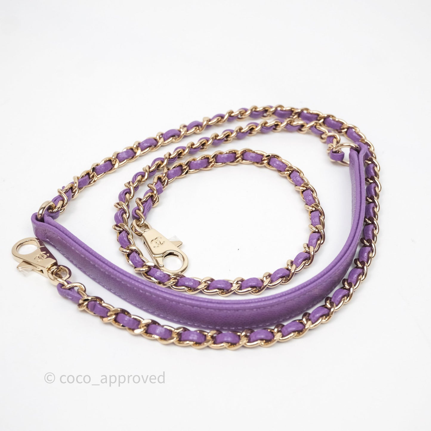 Chanel Mini Coco Handle Quilted Purple Caviar Gold Hardware