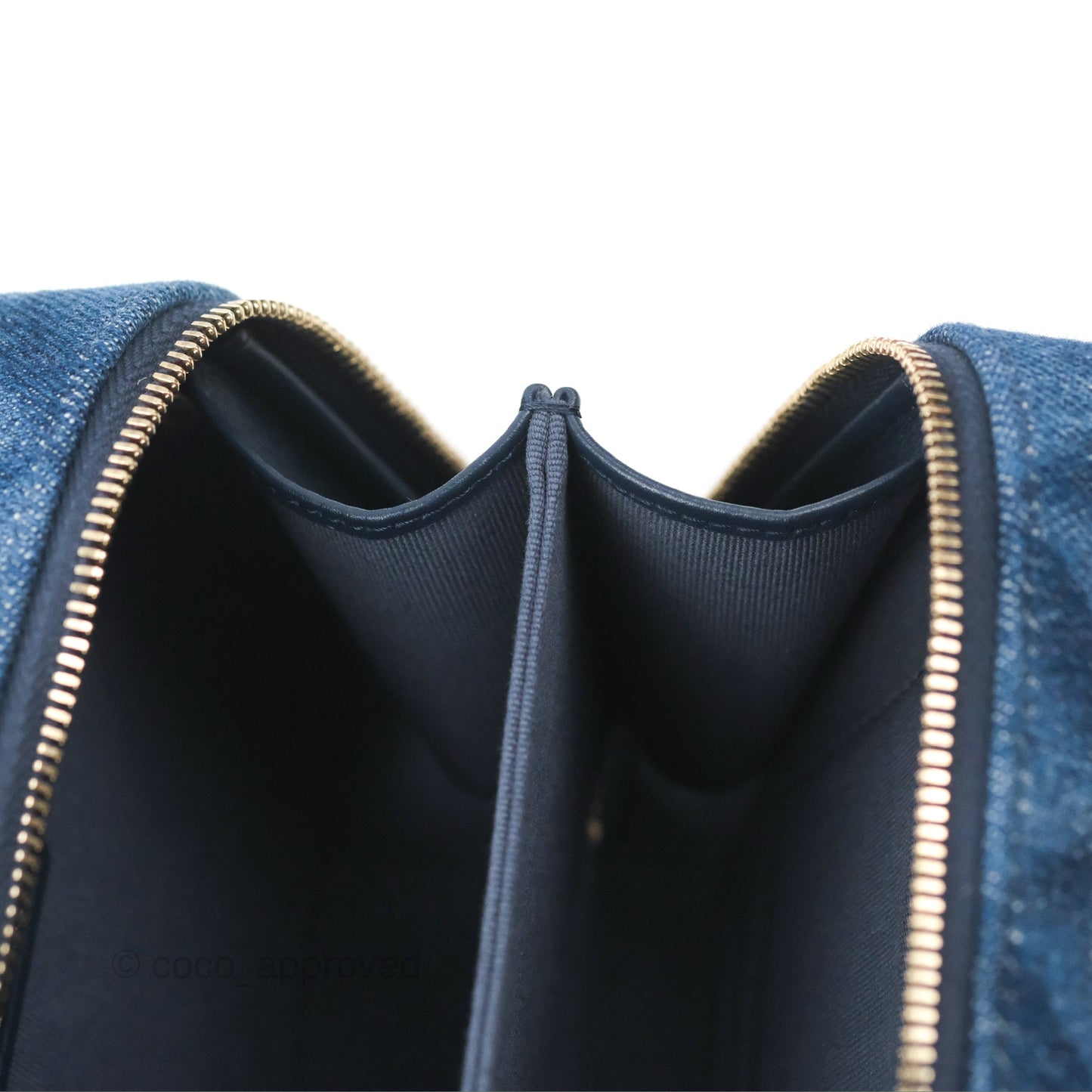 Chanel Quilted Camera Bag Denim Gold Hardware