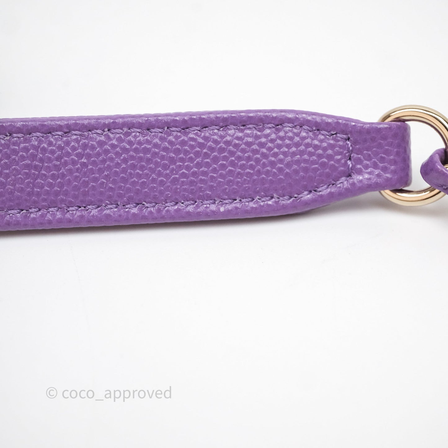 Chanel Mini Coco Handle Quilted Purple Caviar Gold Hardware