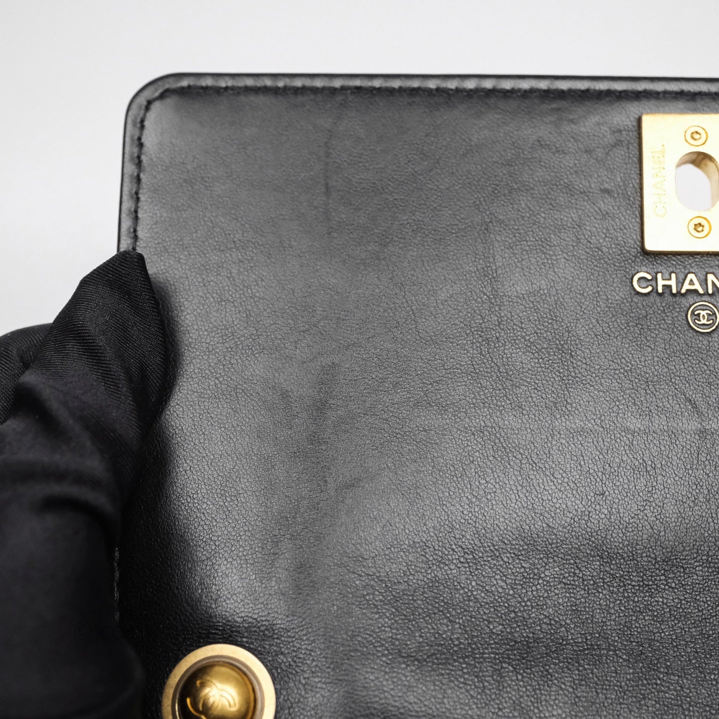 Chanel All Slide Wallet on Chain WOC Adjustable Chain Quilted Black Lambskin