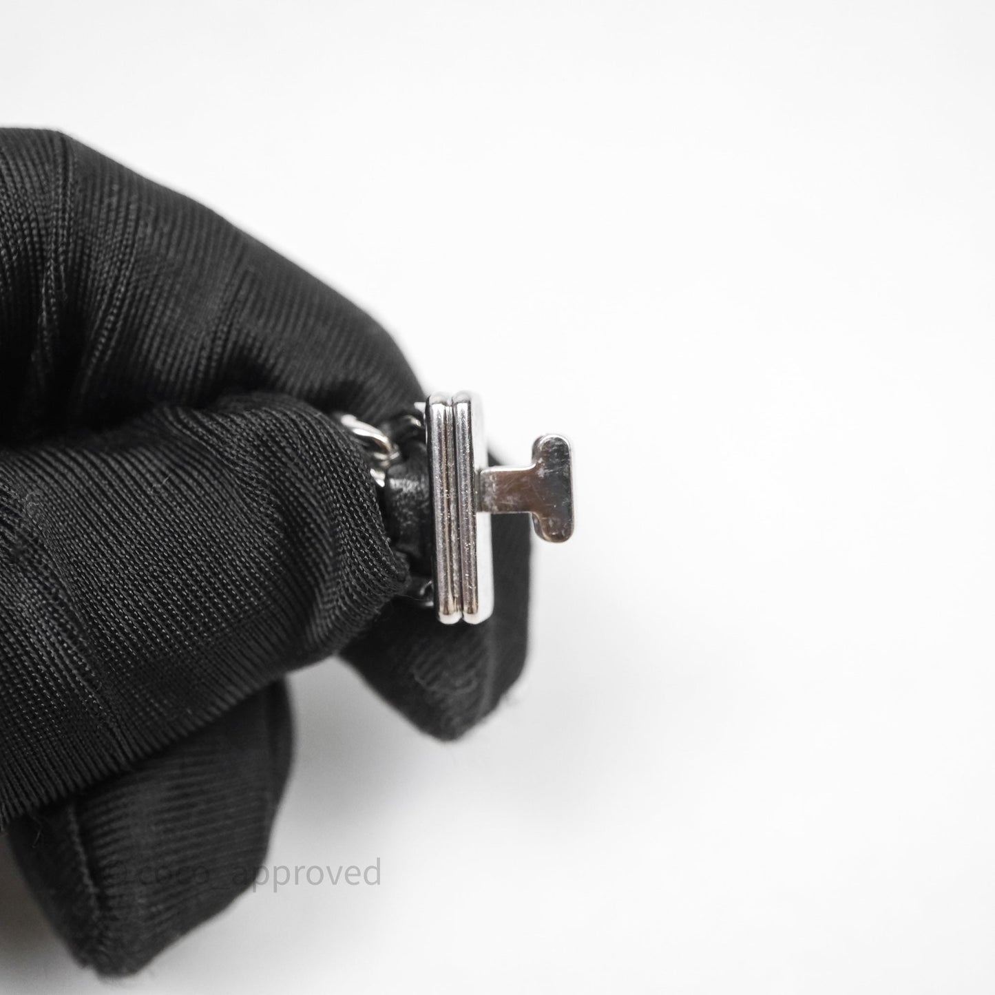 Chanel Vintage Première Watch Black Leather Silver Tone Size M