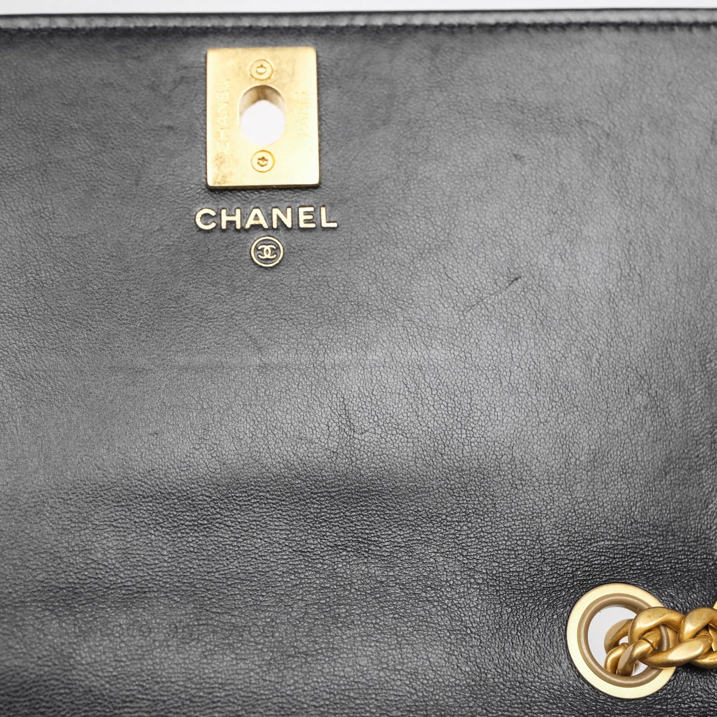 Chanel All Slide Wallet on Chain WOC Adjustable Chain Quilted Black Lambskin