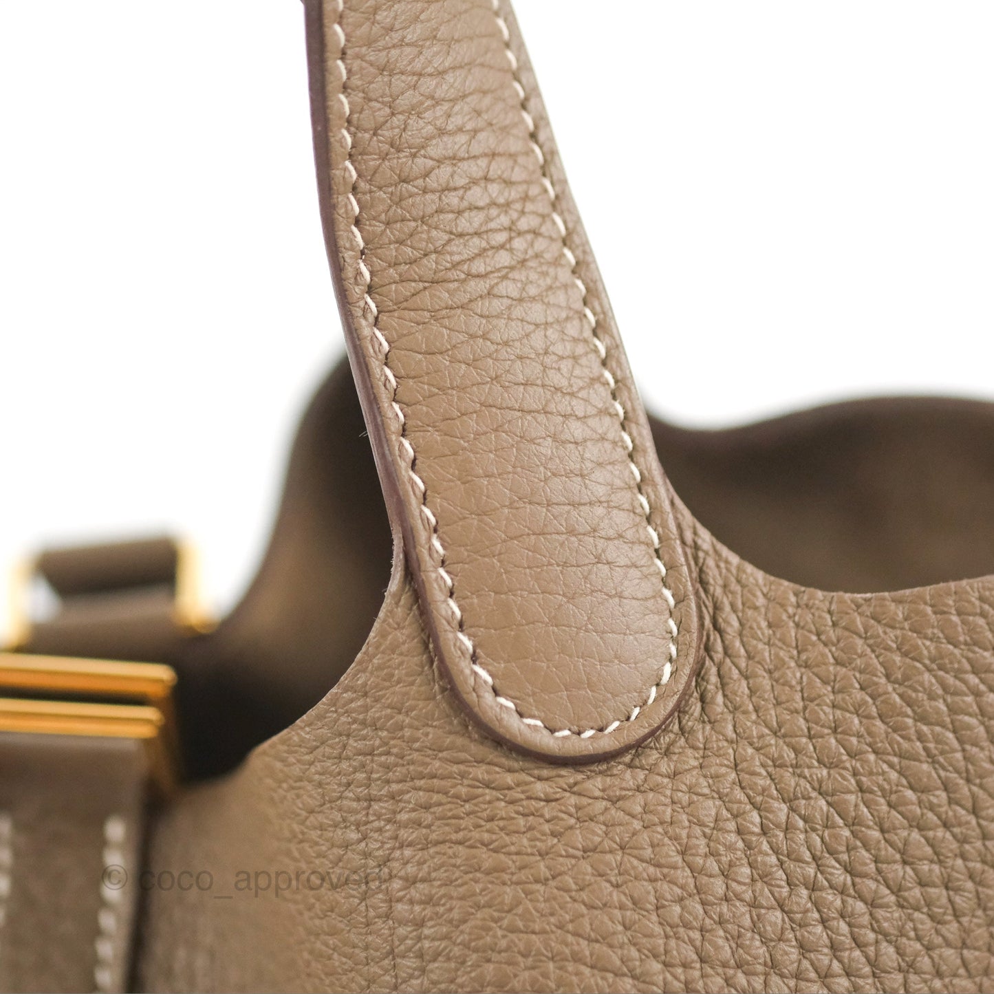 Hermès Picotin Lock 18 Etoupe Clemence Gold Hardware