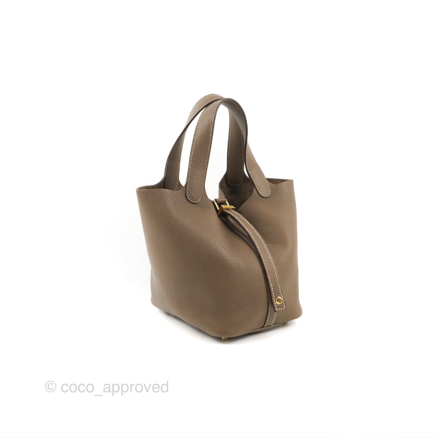 Hermès Picotin Lock 18 Etoupe Clemence Gold Hardware