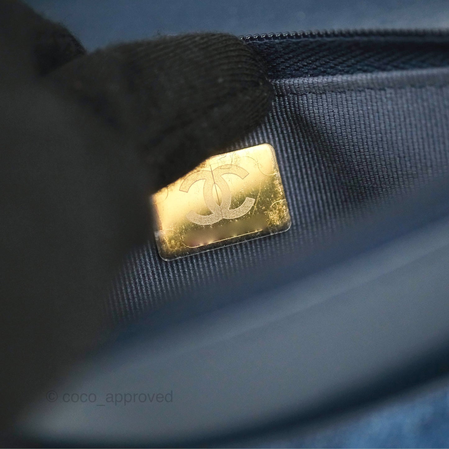 Chanel Quilted Classic Wallet on Chain WOC Denim Gold Hardware